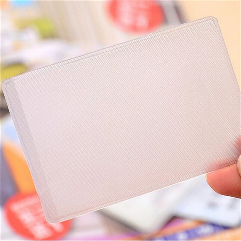10PCS Transparent Card Cover Protective Holder PVC Waterproof Credit ID Business Card Protection Document Id Badge Case