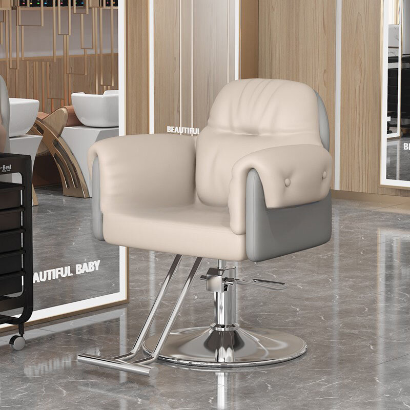Metal Cosmetic Barbeiro Cadeiras para Cabeleireiro, Mobiliário Moderno, Manicure e Maquiagem Vanity, Cadeiras Estéticas de Barbeiro