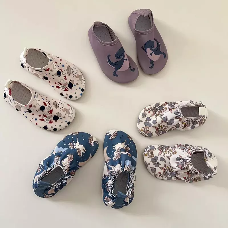 KS-zapatos de playa para bebé, niño y niña, zapatillas deportivas estampadas para agua, natación, zapatos acuáticos descalzos para niños, zapatillas para interiores y exteriores