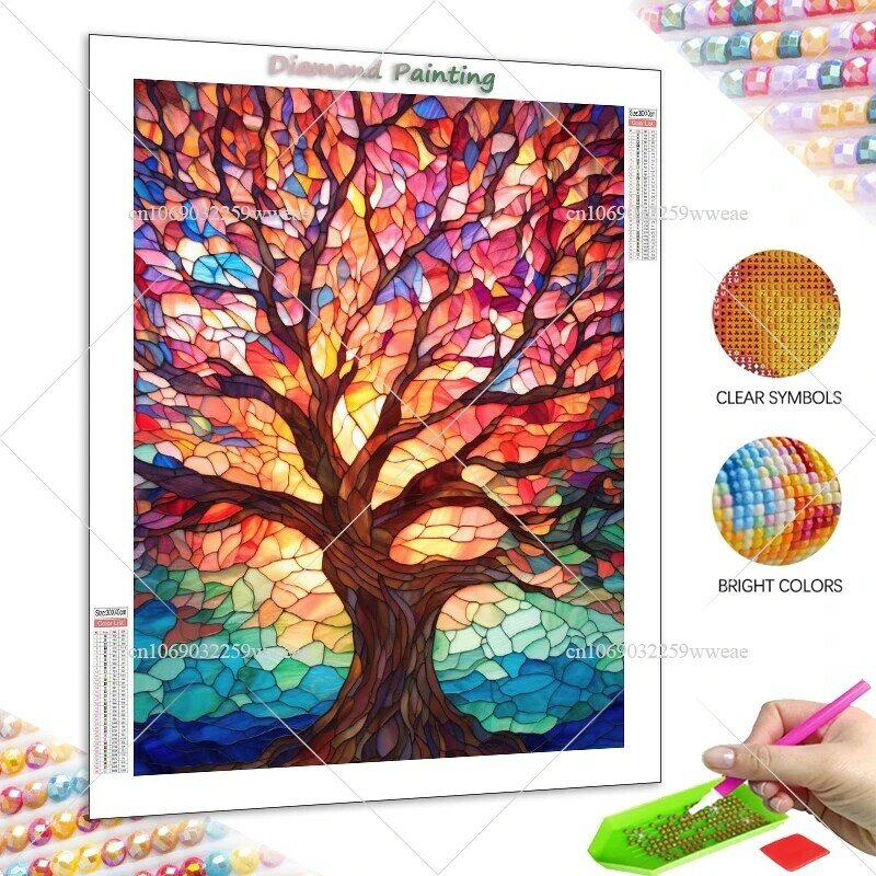 Colorful Landscape Diamond Mosaic and Jewelry Cross Stitch Delights Embroidery Diamond Art Featuring Colorful Landscape For Wall
