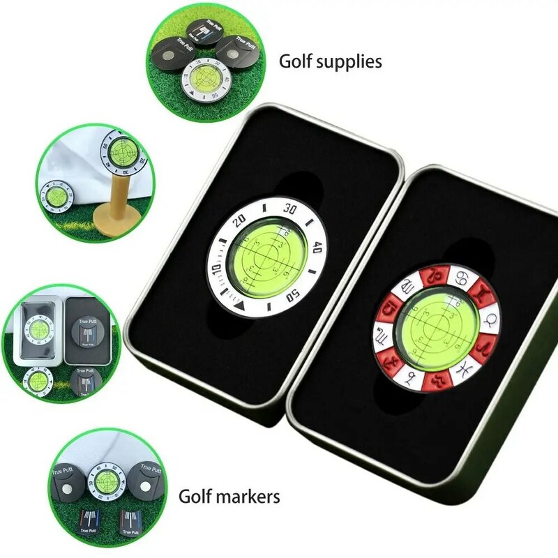 Hoge Precisie Leesbalmarkering Magnetische Afneembare Golfhoed Clip Marker Rood Niveau Lezen Golfbal Marker Meisje