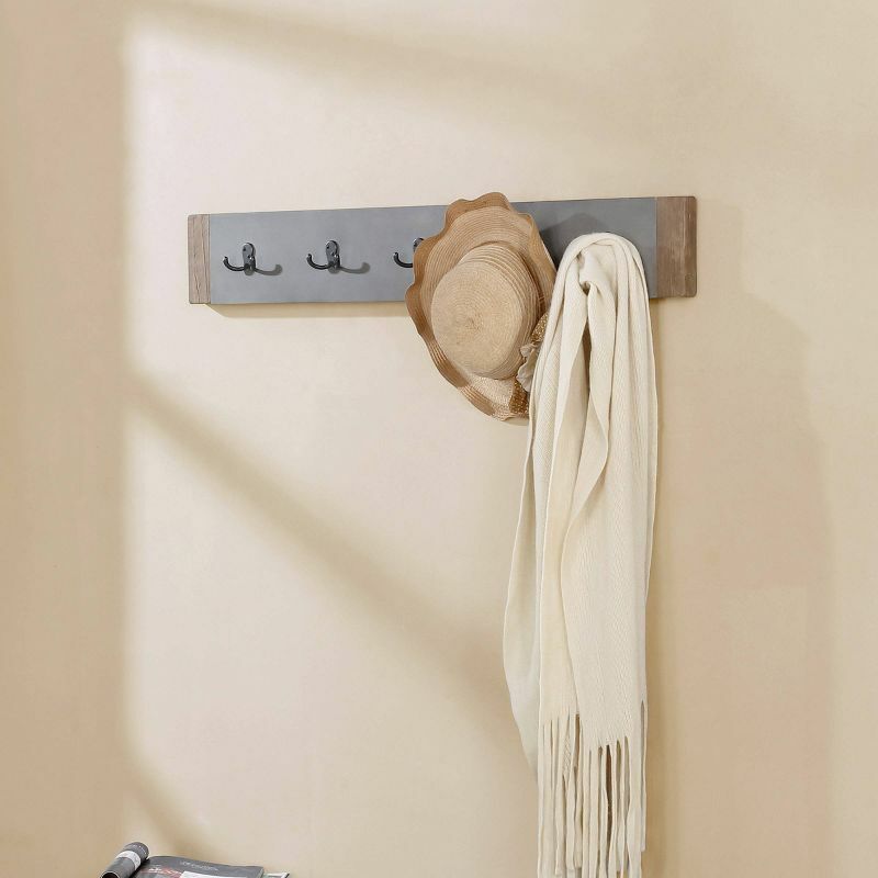 40" 5 Hooks Hat Rack and Coat Hook in Light Amber for Warm and Inviting Entryways