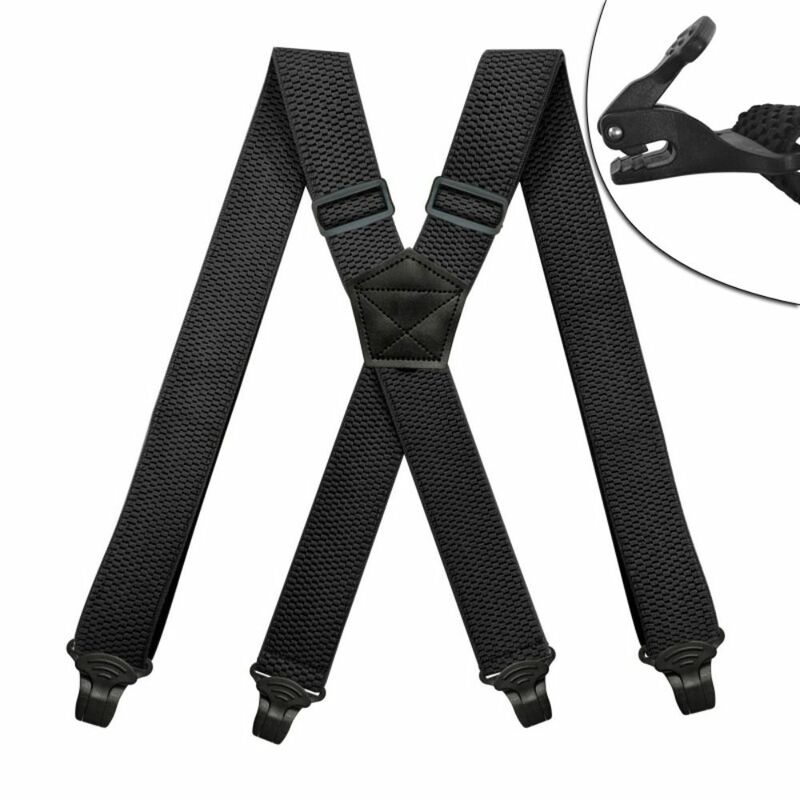 Vintage Braces Suspenders New 3.8cm Wide Adjustable Elastic Braces Wedding Party X Back 4 Clips Trouser Straps Belt Men Women