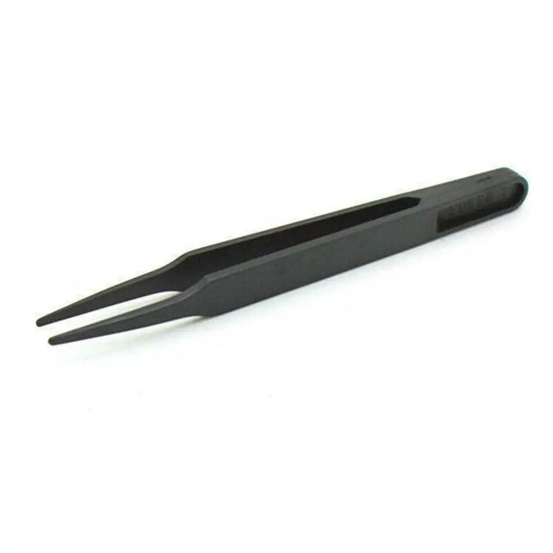 Pinzette per la depilazione pinzette per sopracciglia in plastica viso inclinato punta nera strumento innocuo punta bellezza trucco nero N0O6