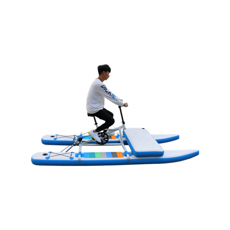 Adult Pedal boat PVC Inflatable single  water cycle bike water bike pedal boat for sale cheap pontoon boats