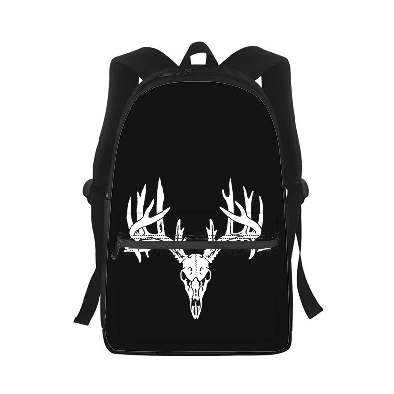 동물 귀여운 사슴 남녀공용 배낭, 3D 프린트 패션 학생 학교 가방, 노트북 백팩, 어린이 여행 숄더백