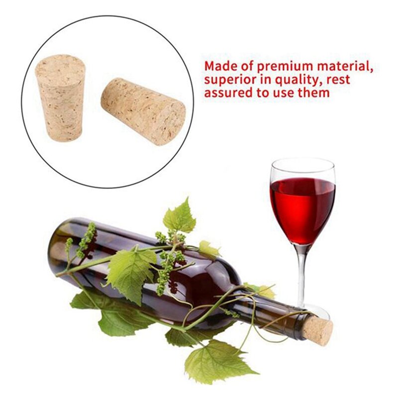 500 szt. Korek do wina z korka do drewna wielokrotnego użytku kreatywne przenośne uszczelnienie korek do wina pokrowiec na termofor do wina na butelki wina