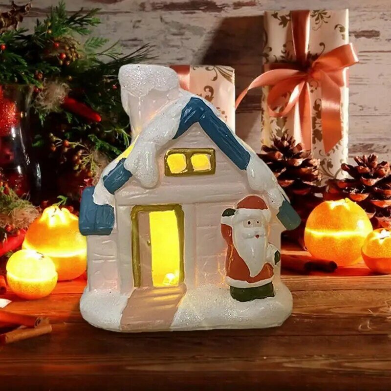 LED iluminado Natal aldeia casa, inverno aldeia casas, Natal aldeia coleção, interior decoração quarto