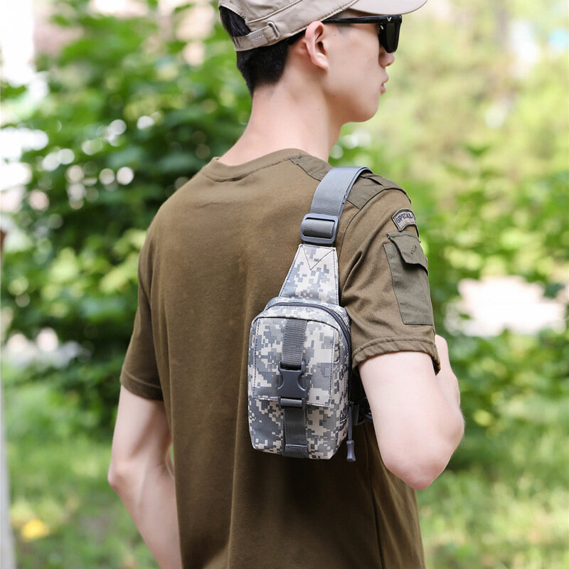 Taktyczna torba na klatkę piersiowa wojskowa torba trekkingowa EDC sportowa torba na ramię Crossbody plecak szturmowy na piesze wycieczki rowerowe Camping