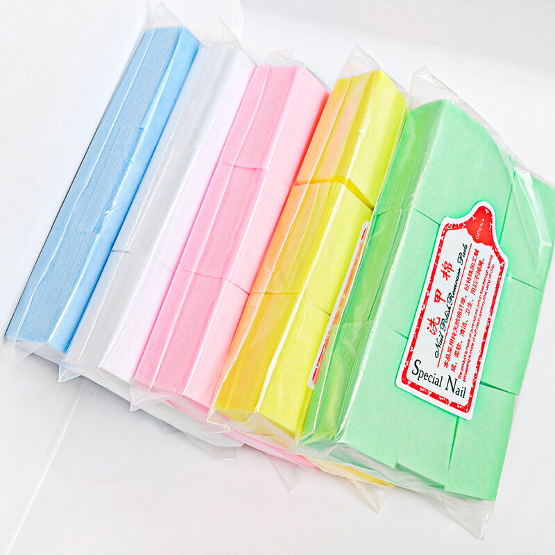 1000pcs Lint-Free Nail Polish Remover Cotton Nail Wipes UV Gel Tips Remover Cleaner Paper Pad Nail Art Cleaning Manicure Tool*20
