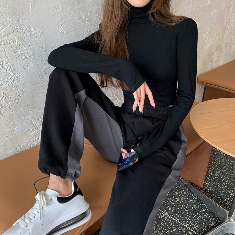 Kasetony luźne spodnie damskie kostki wiązanej Harajuku główna ulica styl japoński dostosowane Hip-hop w stylu Vintage kobiet minimalizm spodnie