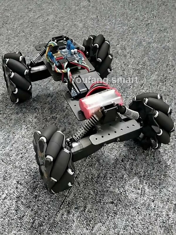 سيارة روبوت بعجلات ميكانيكية متعددة الاتجاهات ، هيكل تعليق قابل للتعديل لاردوينو ، عدة تصنعها بنفسك لمجموعة Ps2 UNO القابلة للبرمجة