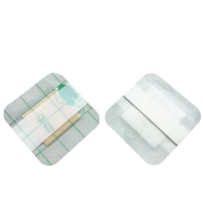 100pcs/set English Letters Transparent Band Aid 38x38mm Square Shape Wound Plaster Waterproof Skin Patch PU First Aid Woundplast