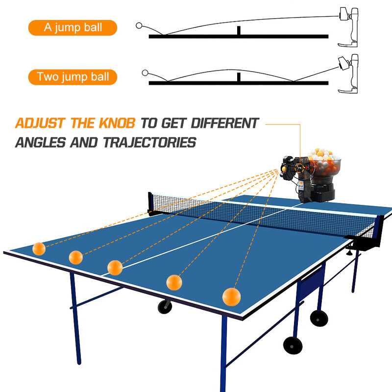 Robot de tennis de table automatique, machine à balles de ping-pong, régulation de 40mm, entraînement en solo