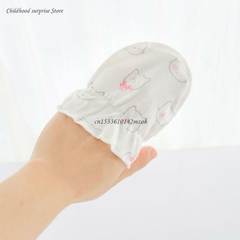 0-5 ヶ月の赤ちゃん男の子と女の子ミトン手袋綿幼児ドロップシップ