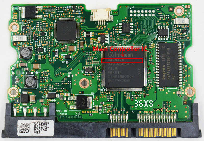 Hitachi hard disk circuit board : 110 0A29636 01 220 0A29636 01 IC: 0A29470 /STICKERS: 0A29689