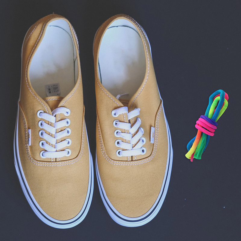 Радужные шнурки для ботинок, круглые шнурки для обуви для кроссовок, стильные светодиодные аксессуары из полиэстера