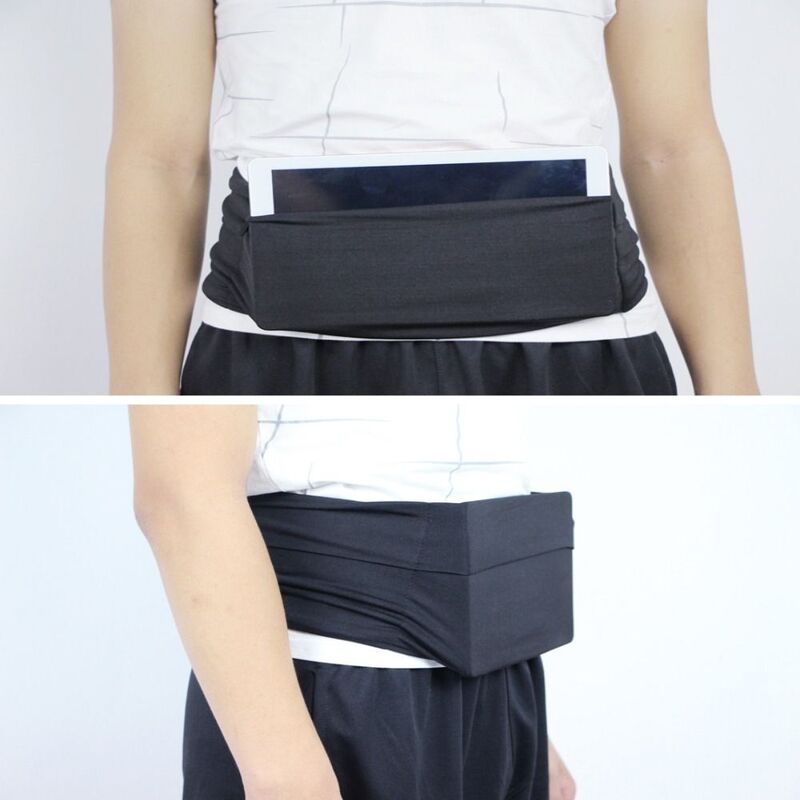 3 Pocket Running Waist Bag Lightweight Elastic Mobile Phone Holder Adjustable Large Capacity Sports Fanny Pack Unisex