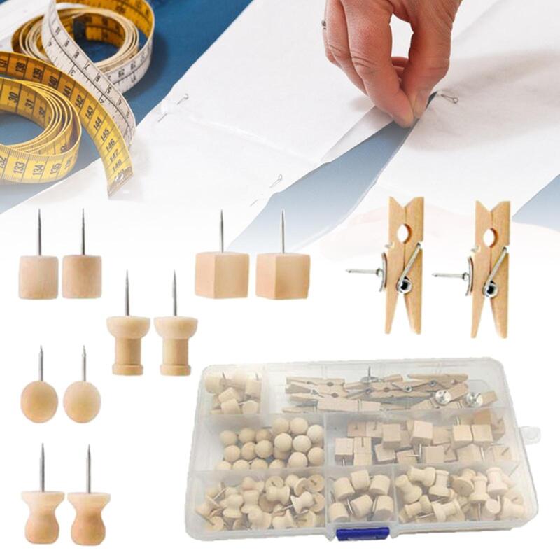 135Pcs 6ประเภท Push Pins Thumb Tacks ชุดศิลปะหัตถกรรม Pins สำหรับรูปภาพผนังตกแต่ง Home Office bulletin Boards