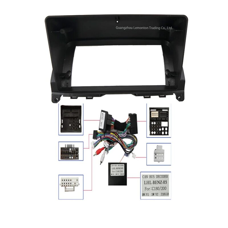 9-дюймовая 2din Автомобильная радиоприборная панель для BENZ C-CLASS (W204) 2007-2014, стереопанель для Teyes, автомобильная панель с двойной Din CD DVD рамкой