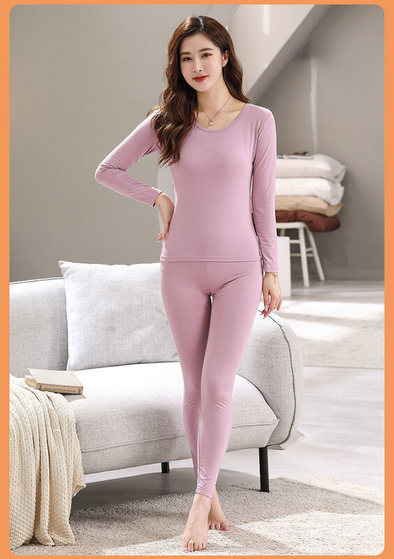 Women's Autumn Clothes, Long Trousers, Modal Thermal Underwear, Thin Bottoming Shirts, Body Shirts thermal underwear women