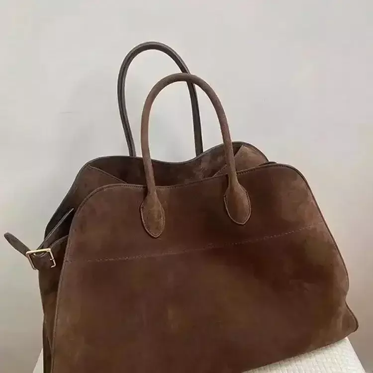 Ladies' Top-handle Bag High-end Feel Niche Design Large Capacity Vintage Commute Handbag For Autumn/winter Season
