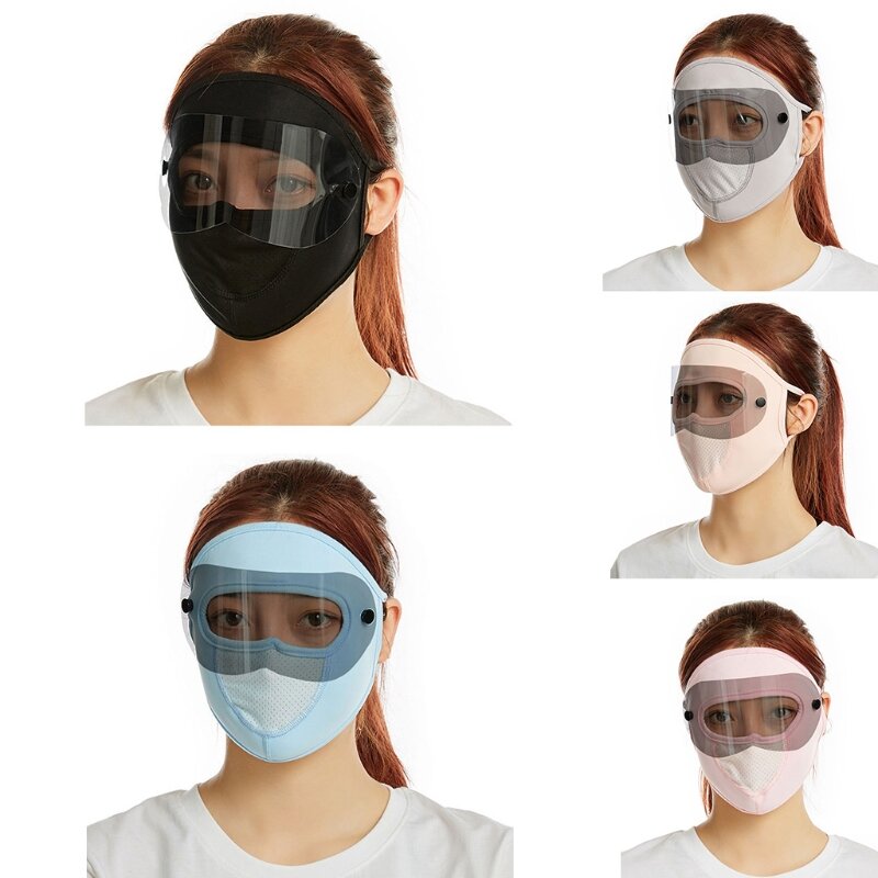 Маска для лица из ледяного шелка, УФ-защита от солнца, пыленепроницаемая маска для защиты глаз с
