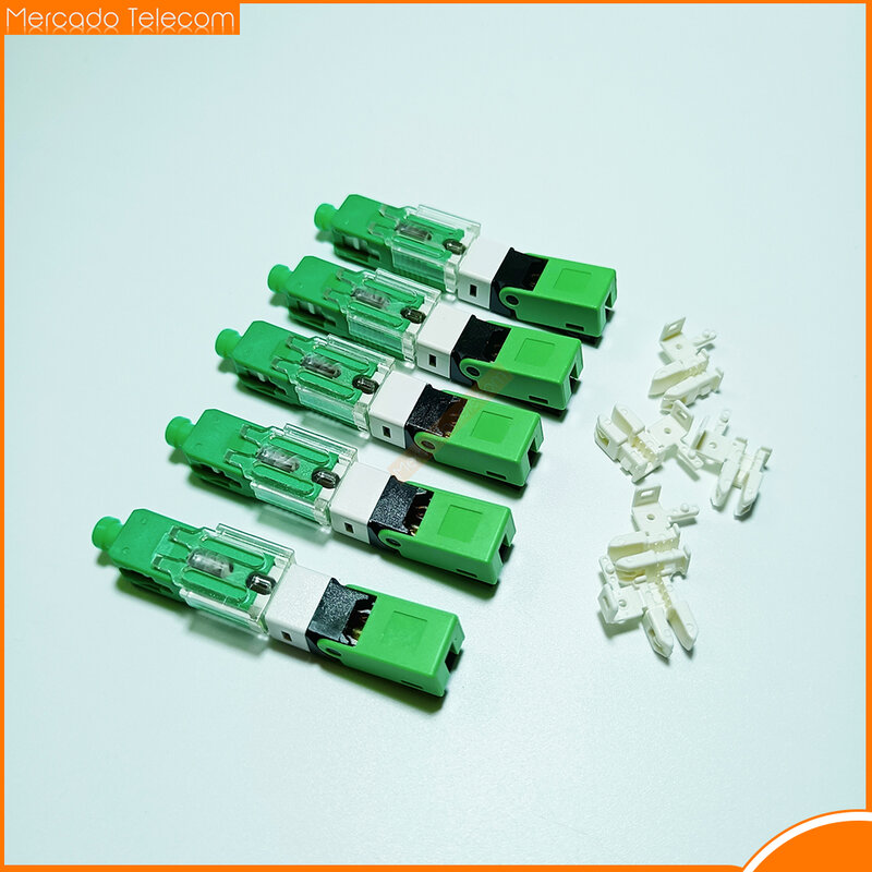 Free Shipping 50, 100PCS Lot FTTH SC APC and SC UPC Single-Mode Fiber Optic Quick Connector FTTH SM Optic Fast Connector