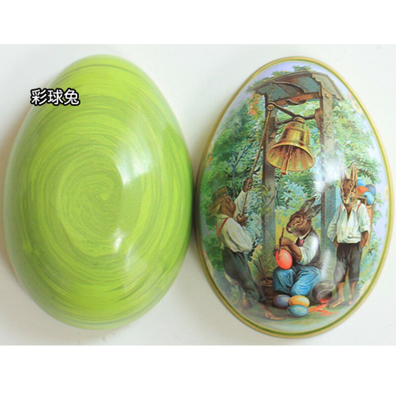 Oeufs de Pâques du dimanche, longueur 65mm, peut ouvrir coquille d'oeuf fer lapin, cadeaux décoration artisanat anniversaire bébé jouet drôle