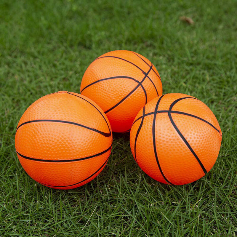 Mini basquetebol inflável com agulha de bomba para crianças, brinquedos esportivos, jogos pai-filho, PVC, pequeno, 12 cm, 20cm
