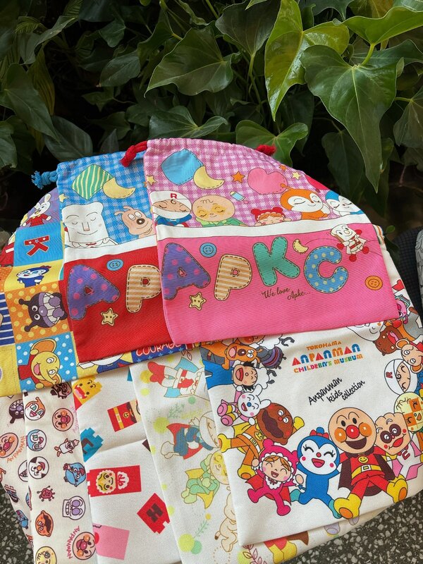 Anpanman-Bolsa de almacenamiento con cordón para puzle, bolsa de viaje para compras, ropa, pañales, bolsas de embalaje, organizador de juguetes para bebés