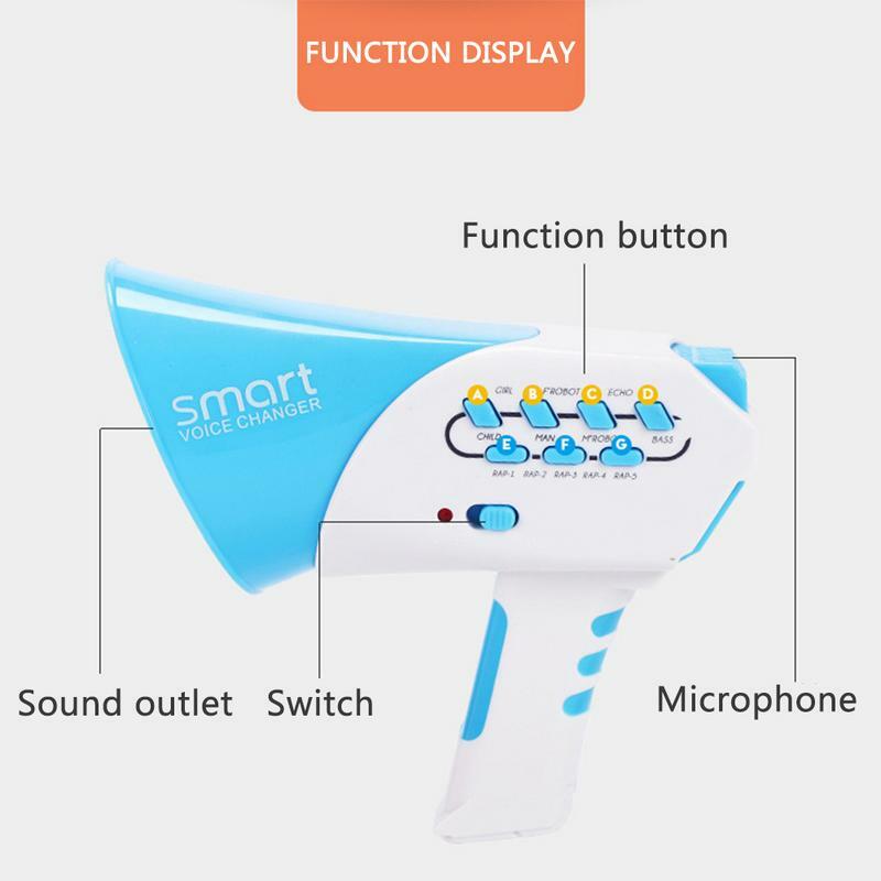 Klakson Mini mainan anak lucu 7 suara berbeda pengganti suara pintar Loudspeaker edukasi anak-anak mainan bersuara klakson berubah suara