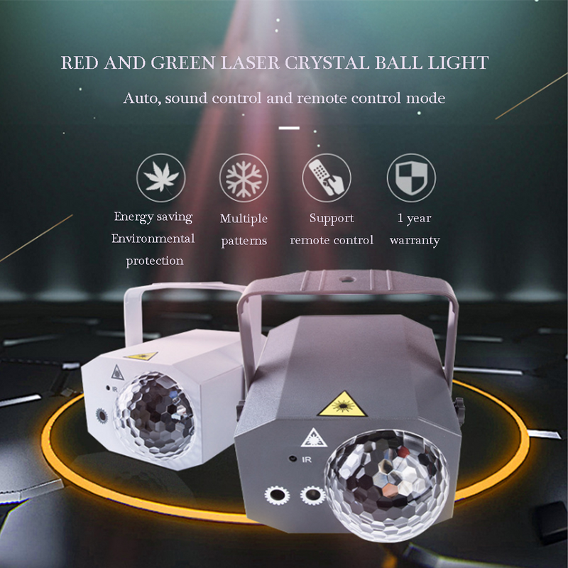 Mini Laser LED Magic Ball Light, Disco Light, Iluminação de Palco, Casa giratória, Boate, Holofotes de festa