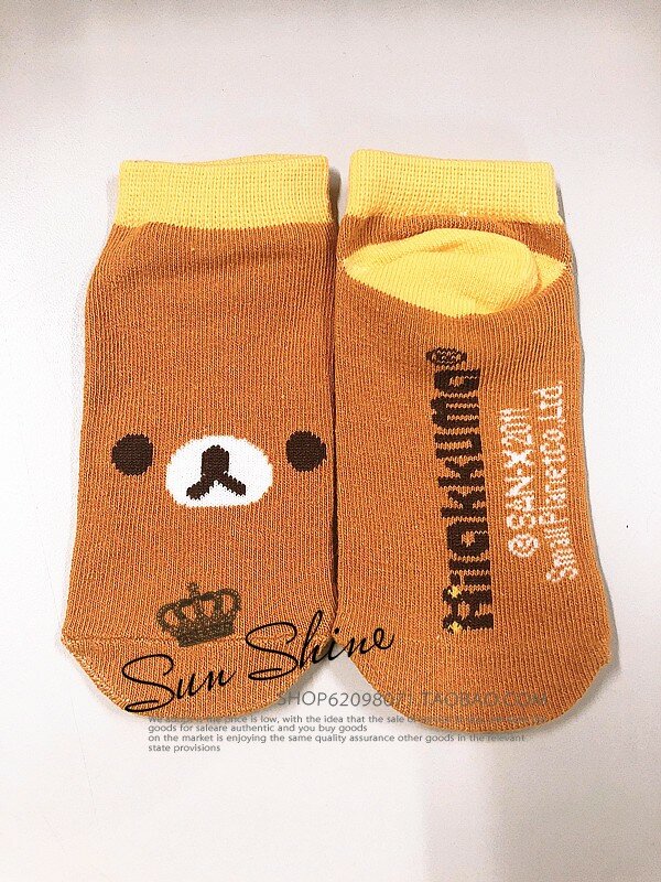 Cute Kawaii Rilakkuma Socks Catoon Anime Korilakkuma Bear Baby Socks for Girls Kids 2-6 Years Old
