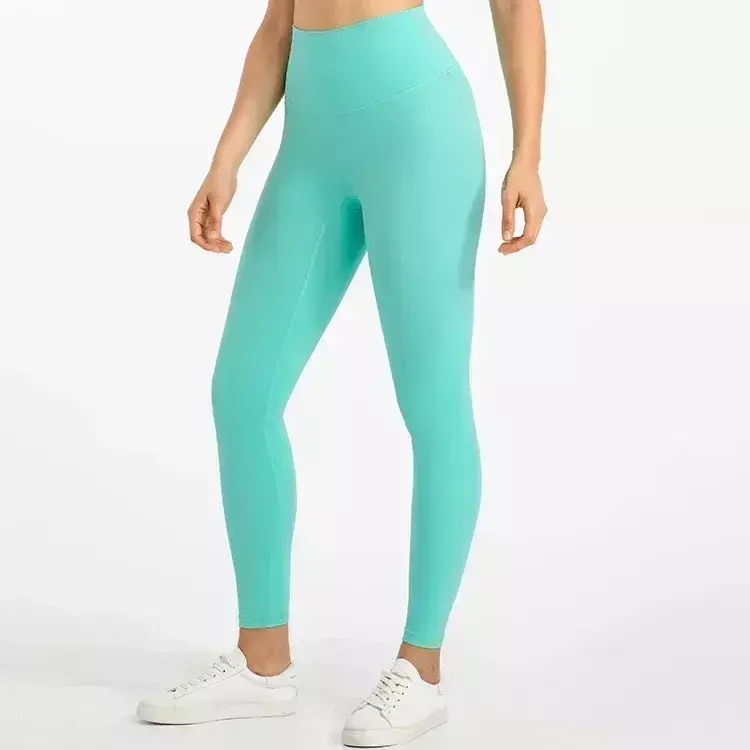 Lemon Align celana Yoga pinggang tinggi wanita, celana Yoga pinggang tinggi tanpa garis jahitan depan olahraga peregangan Gym celana legging olahraga atletik