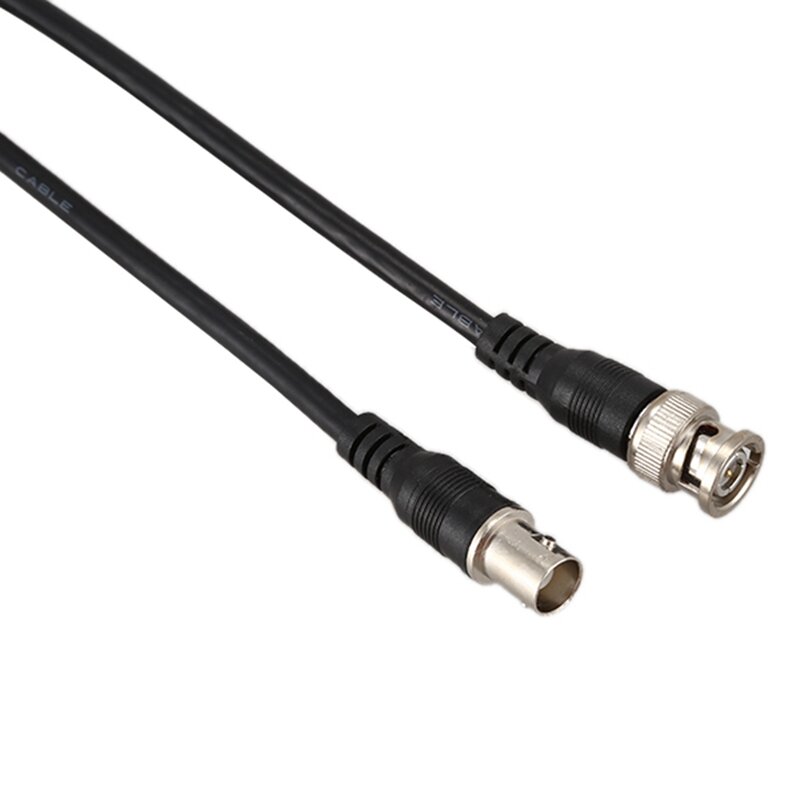 2X BNC Male To Female Plug CCTV Extension Coaxial Line Cable 3.3Ft Long Black