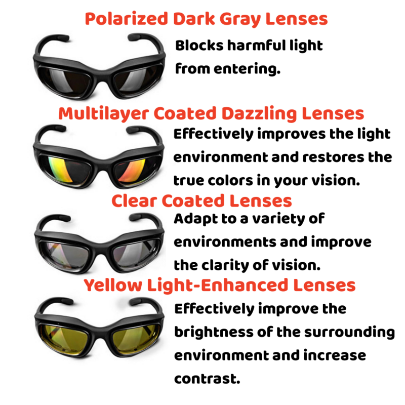 Moto Goggles Riding Dirt Bike Glasses Polarized Outdoor Sports Sunglasses for Eye Protection Windproof Antifog Cycling Glasses