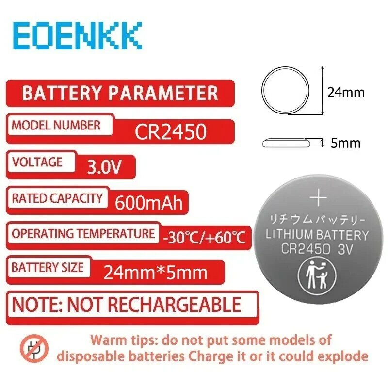 2-50 sztuk CR2450 bateria do zegarka KCR2450 5029LC LM2450 DL2450 ECR2450 BR2450 CR 2450 3V 600mAh baterie guzikowa bateria litowa