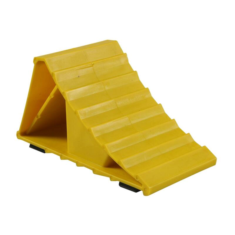 Herramienta versátil antideslizante para rueda de coche y camión, accesorio de estructura Triangular resistente, tope de rueda de neumático amarillo ligero