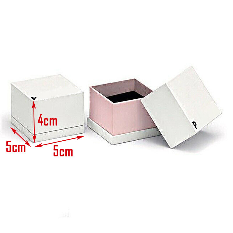 20pcs Packaging New Paper Ring Boxes For Earrings Charms Fashion Jewelry Case for Valentine's Day Gift Wholesale Lots Bulk