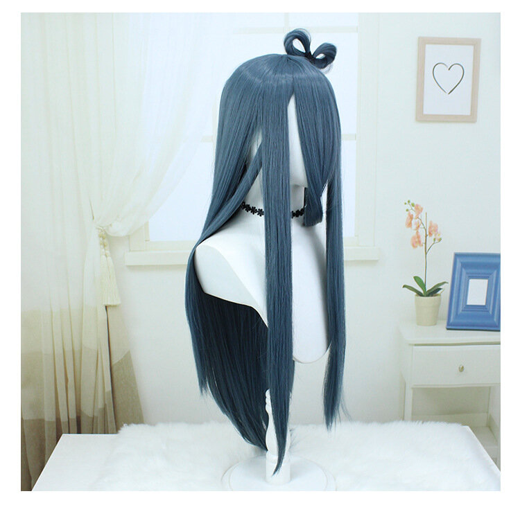 Anime Cosplay Wigs Adult Blue Periwig Long Simulate Hair Role Disguise Wig Japanese Anime Props Halloween Headwear Accessories