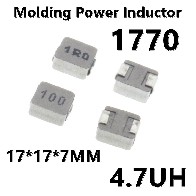 Inductor de potencia de moldeo 1770, 4,7uh, 4R7, 17x17x7MM, 2 piezas
