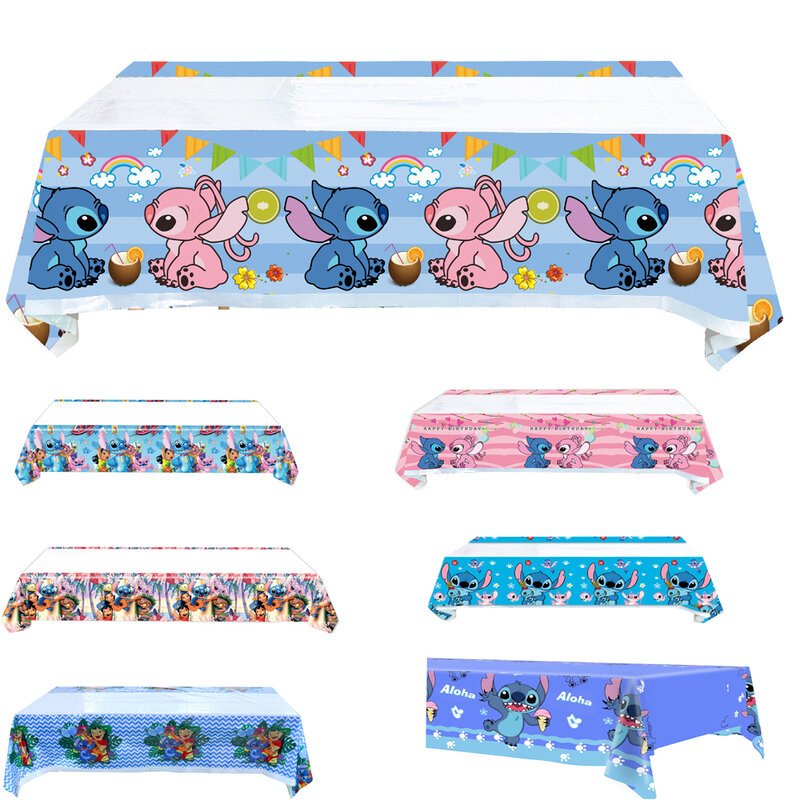 Stitch Theme Plastic Tablecloth for Kids, Happy Birthday Party, Table Cover Decorações Baby Shower, Favors para meninos e meninas, 1pc por lote