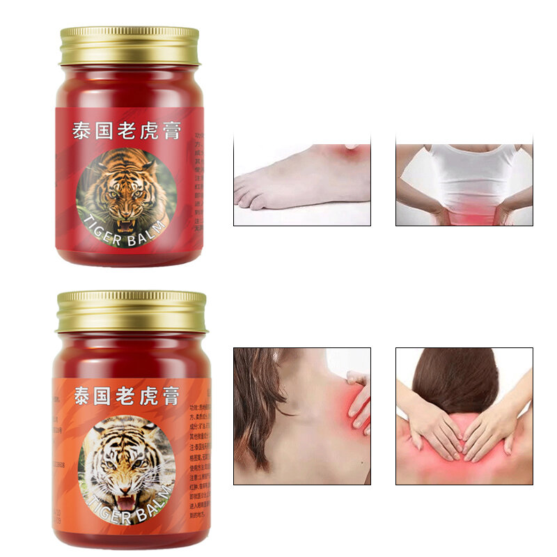 Тайландский тигровый бальзам, мазь для суставов, артрита, мышечной боли, пластырь, красный тигровый бальзам, медицинский крем для массажа тела, зуд, медицинский пластырь