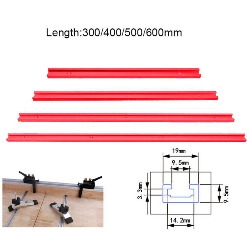 Комплект Т-образных направляющих для Т-образных пазов, 300-600 мм