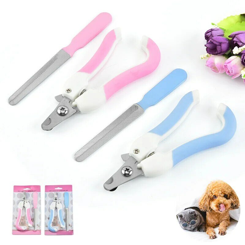 Dog Cat Pets Nail Clippers and Trimmer With Sickle Professional Grooming Tool for Pet Stainless Steel Labor-Saving