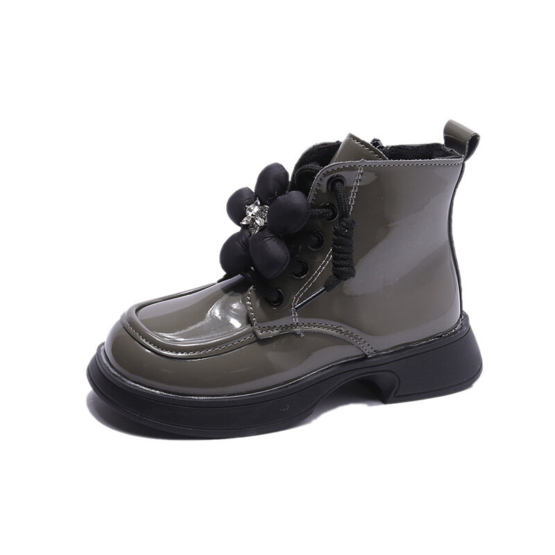 รองเท้า MODE Korea Sepatu Boot Pendek 2022ฤดูใบไม้ร่วงฤดูหนาวเด็กใหม่ Soft Soled Princess รองเท้าดอกไม้ Plush รองเท้า 캐주얼 신발 أحذية