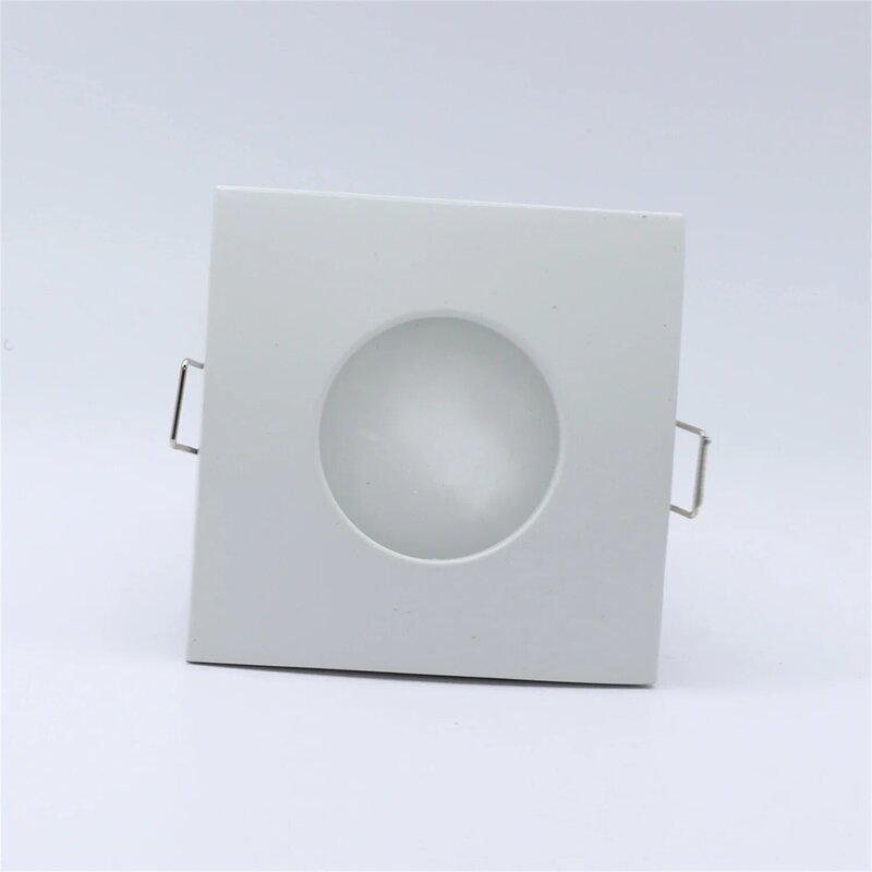 JOYINLED-Accesorios de luz descendente fija de níquel satinado cromado blanco, marco de aleación de Zinc GU10 recortado, 70mm, marco de foco empotrado LED