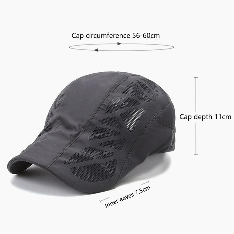 Strap azier fähige Schirmmütze lässige Kopf bedeckung Mesh-Kappe verstellbare Schnalle Sonnenhut