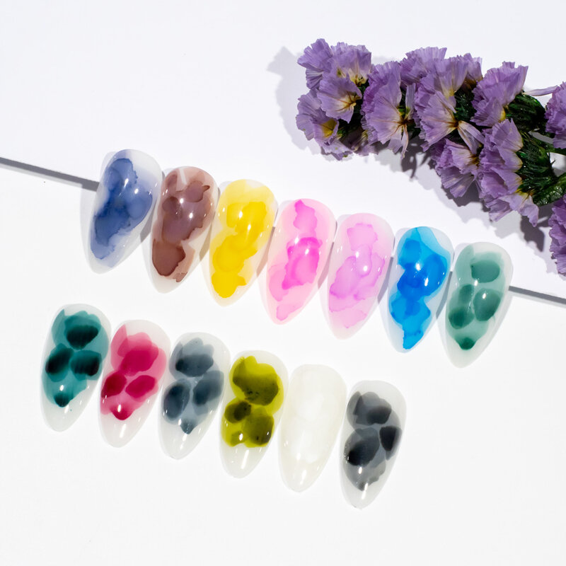 SUPWEE-esmalte de uñas en Gel, barniz semipermanente con efecto humo, tinta de acuarela, para decoración de uñas, 7ML